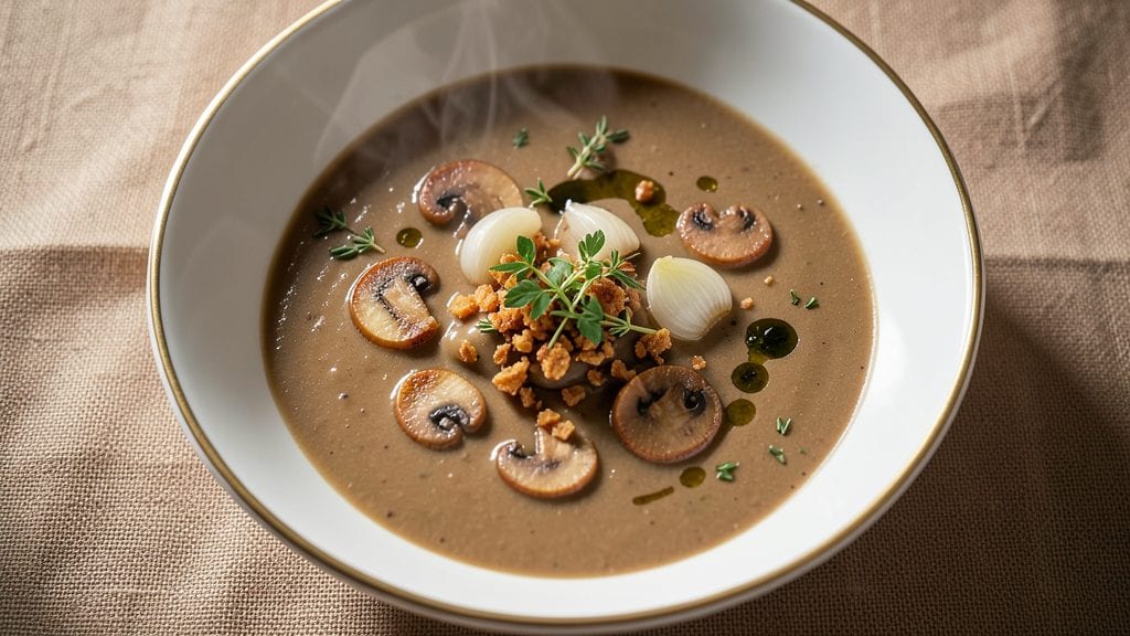 Alton Brown's Cream of Mushroom Soup Recipe: Silky Smooth Velouté With Umami Depth