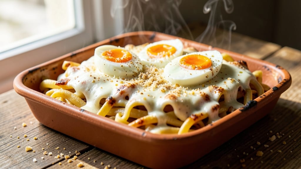 Baked Mostaccioli Recipe: Cheesy, Twisted Pasta With Almond-Free Crispy Crust