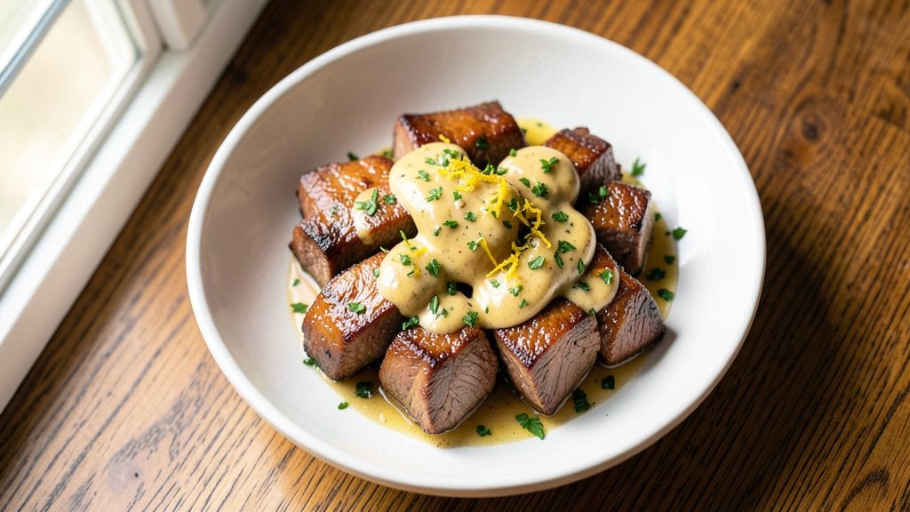 Beef Liver Chunks Recipe: Pan-Seared with Herby Butter Crisp