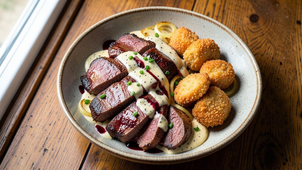 Best Liver Recipe: Pan-Seared with Herbs and Crispy Onion Rings
