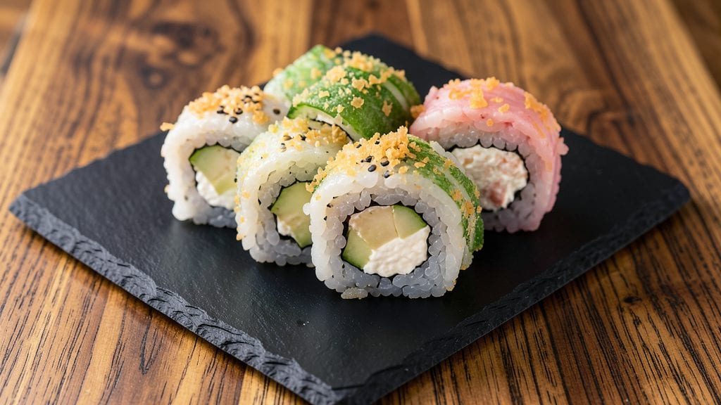California Sushi Rolls: Crispy Crab-Stuffed Bites With Avocado Cream Cheese