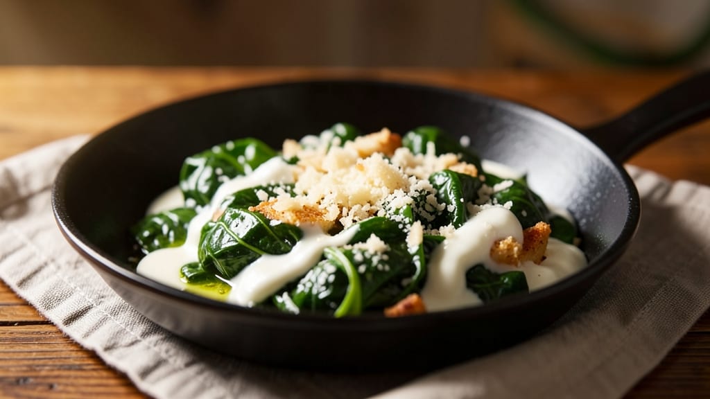 Carrabba's Spinach Recipe: Creamy Garlic Parmesan with Crispy Cornmeal Crust