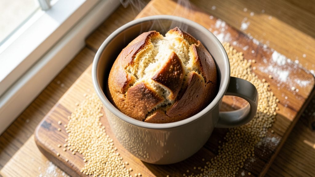 Microwave Bread Recipe: Crispy Cornmeal Crust in 5 Minutes