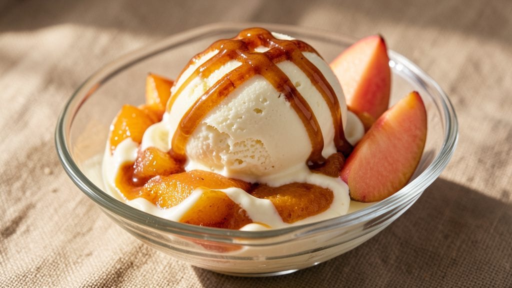 Philadelphia-Style Peach Ice Cream Recipe: Velvety Ribbons and Bursting Fruit Chunks